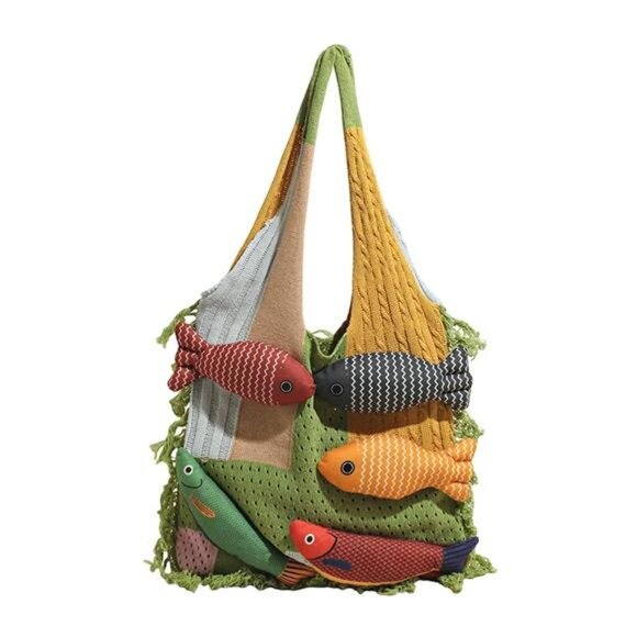 Handbags - KAWAII Super Cute Funny FISH TOTE BAG Novelty HANDBAG UNIQUE Purse GIFT IDEA